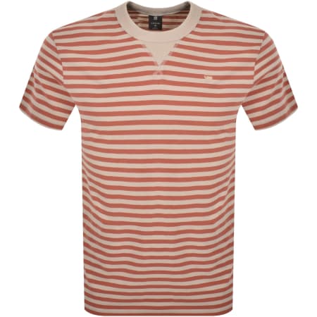 Product Image for G-Star Nifious Striped T Shirt Beige