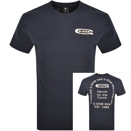 Product Image for G-Star Back Graphic Arch T Shirt Navy
