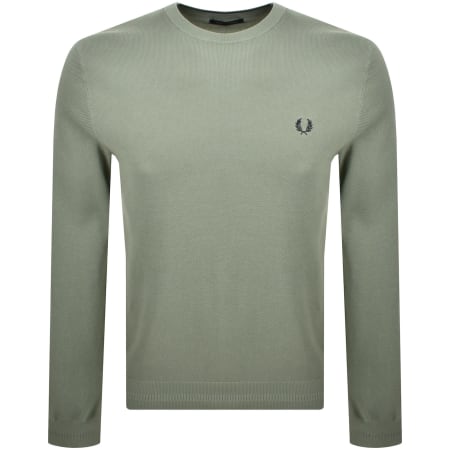 Product Image for Fred Perry Pique Stitch Jumper Bayleaf Green