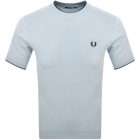 Product Image for Fred Perry Pique Stitch Knit T Shirt Blue