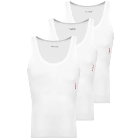 Product Image for HUGO 3 Pack Vests White