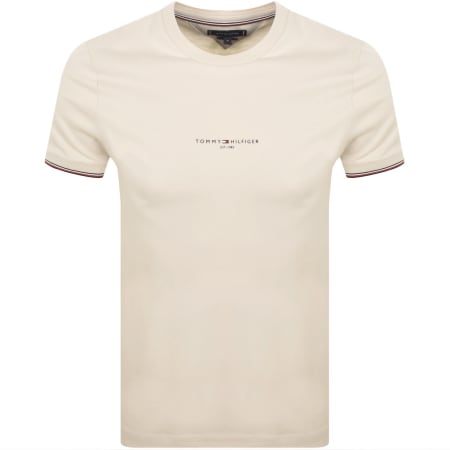 Product Image for Tommy Hilfiger Tipped T Shirt Beige