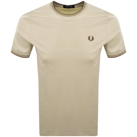 Product Image for Fred Perry Twin Tipped T Shirt Oatmeal