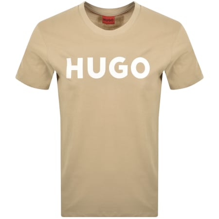 Product Image for HUGO Dulivio Crew Neck T Shirt Beige