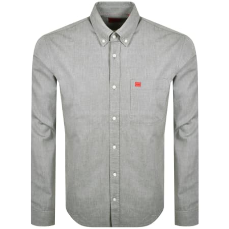 Product Image for HUGO Long Sleeved Evito Shirt Green