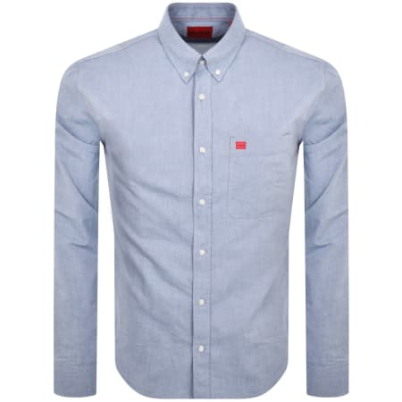 Product Image for HUGO Long Sleeved Evito Shirt Blue