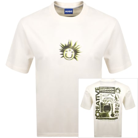Product Image for HUGO Blue Nylix T Shirt Cream