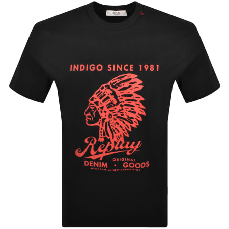 Product Image for Replay Logo T Shirt Black