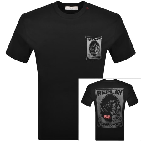 Product Image for Replay Logo T Shirt Black