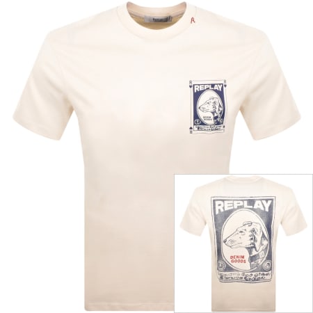 Recommended Product Image for Replay Logo T Shirt Cream