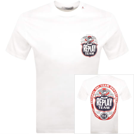 Product Image for Replay Logo T Shirt White