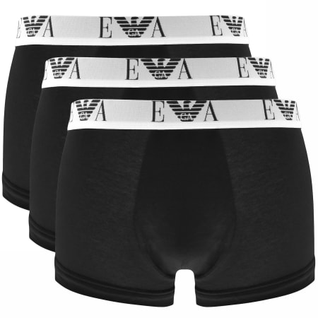 Product Image for Emporio Armani Underwear 3 Pack Boxer Trunks Black