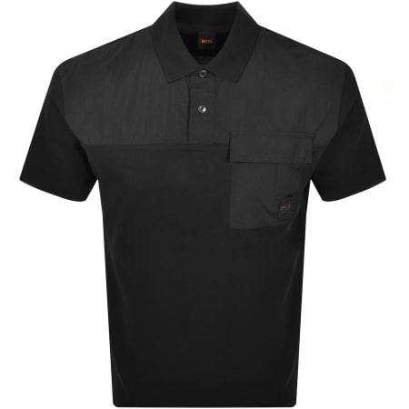 Product Image for BOSS PE Panel SS Polo T Shirt Black