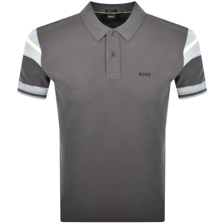 Product Image for BOSS Polo Sleeve Zone T Shirt Dark Grey
