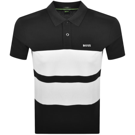 Product Image for BOSS Polo Stripe Zone T Shirt Black