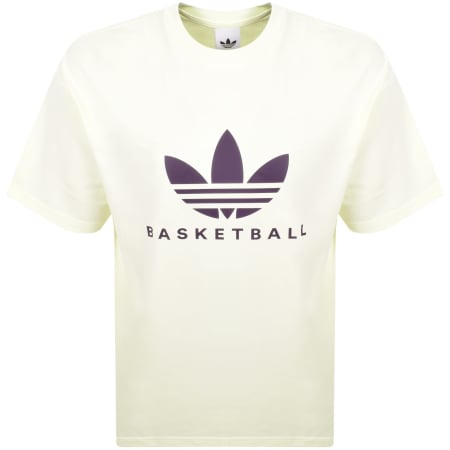 Product Image for adidas Originals Basketball T Shirt Cream