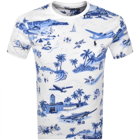 Product Image for Ralph Lauren On Holiday Bear T Shirt White