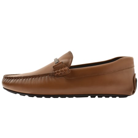 Product Image for BOSS Noel Leather Loafers Brown