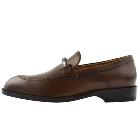 Product Image for BOSS Tayil Leather Loafers Brown
