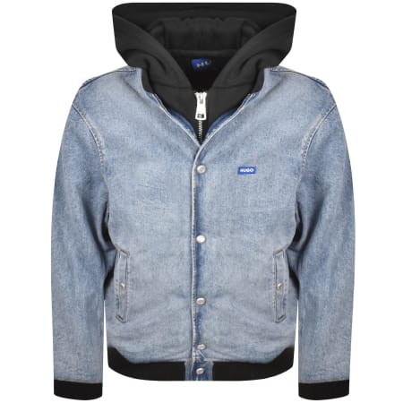 Product Image for HUGO Blue Enjo Bomber Denim Jacket Blue