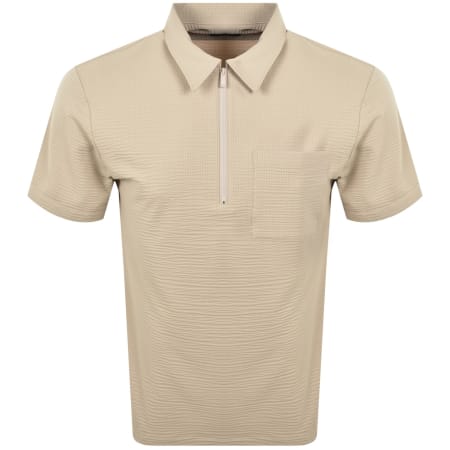Product Image for BOSS Cory Quarter Zip Shirt Beige