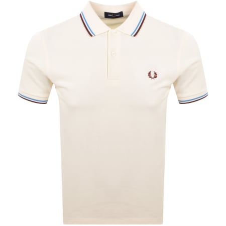 Product Image for Fred Perry Twin Tipped Polo T Shirt Ecru
