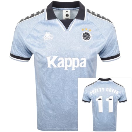 Product Image for Pretty Green X Kappa Football T Shirt Blue