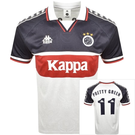 Product Image for Pretty Green X Kappa Football T Shirt White
