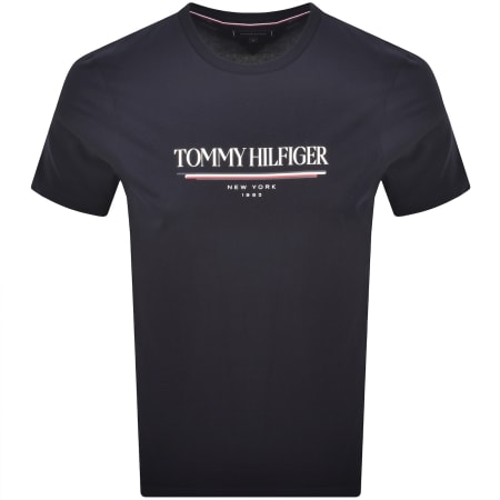 Product Image for Tommy Hilfiger Logo Brand Love T Shirt Navy