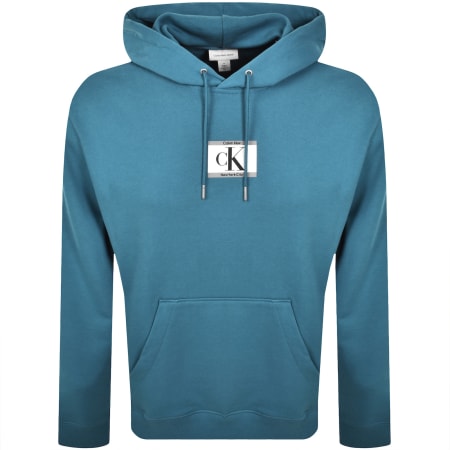 Product Image for Calvin Klein Jeans Logo Hoodie Blue Steel