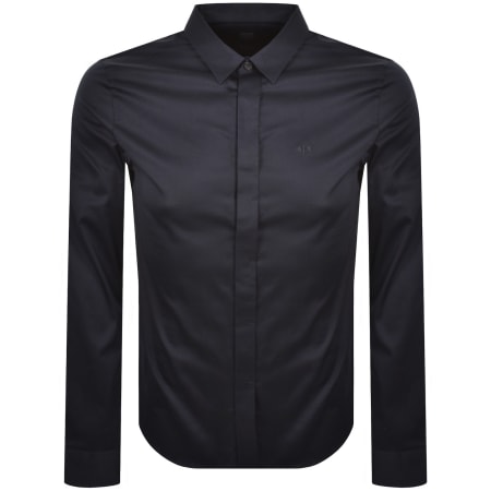Product Image for Armani Exchange Slim Fit Long Sleeved Shirt Navy