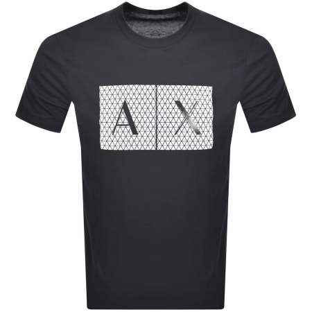 Product Image for Armani Exchange Crew Neck Logo T Shirt Navy