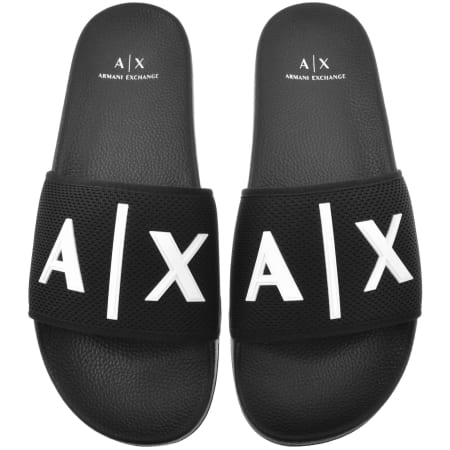 Product Image for Armani Exchange Logo Sliders Black