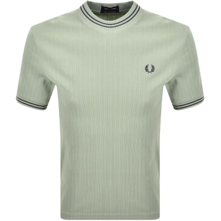 Product Image for Fred Perry Ribbed Jersey T Shirt Green