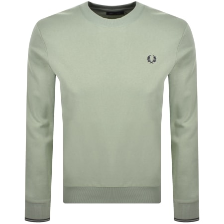 Product Image for Fred Perry Crew Neck Sweatshirt Bayleaf Green