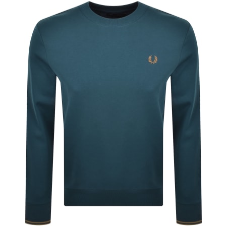 Product Image for Fred Perry Crew Neck Sweatshirt Dark Petrol