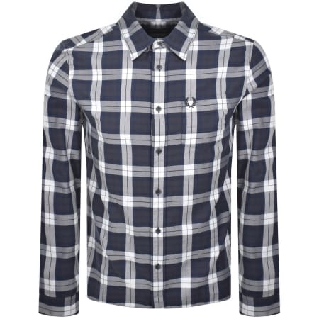 Product Image for Fred Perry Tartan Twill Shirt Navy