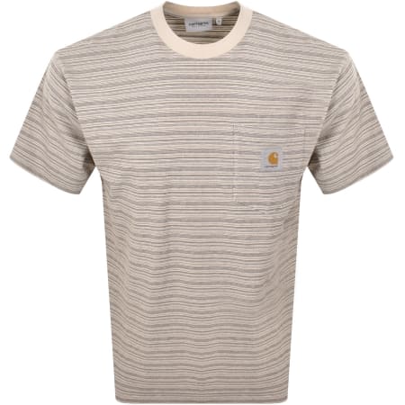 Product Image for Carhartt WIP Gellar Stripe Pocket T Shirt Beige