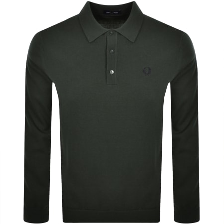 Product Image for Fred Perry Long Sleeve Knit Polo Court Green