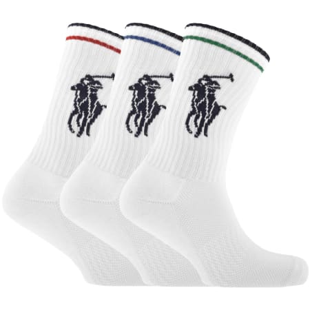 Product Image for Ralph Lauren 3 Pack Socks White