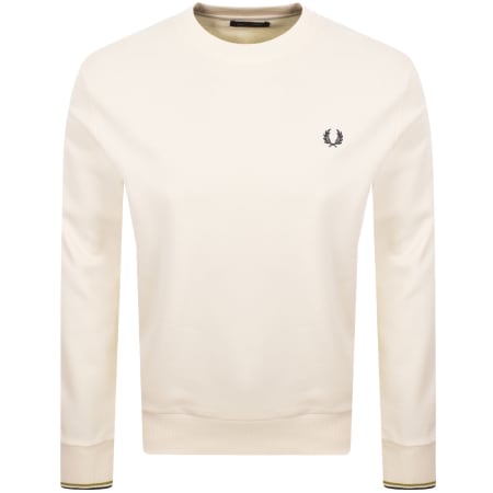 Product Image for Fred Perry Crew Neck Sweatshirt Ecru