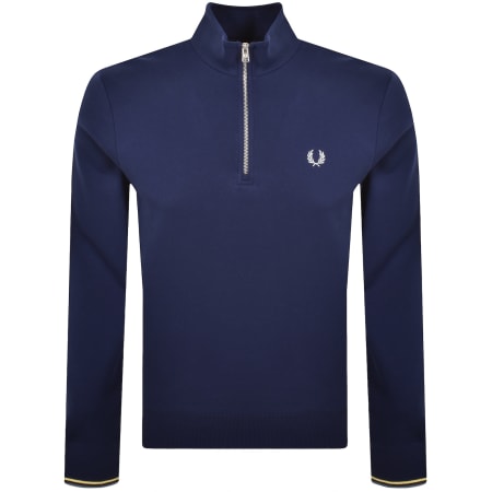 Product Image for Fred Perry Half Zip Sweatshirt French Navy