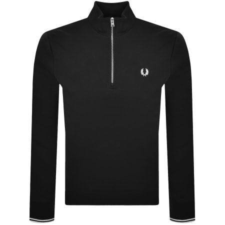 Product Image for Fred Perry Half Zip Sweatshirt Black