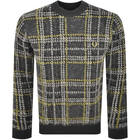 Product Image for Fred Perry Brushed Tartan Jumper Anchor Grey