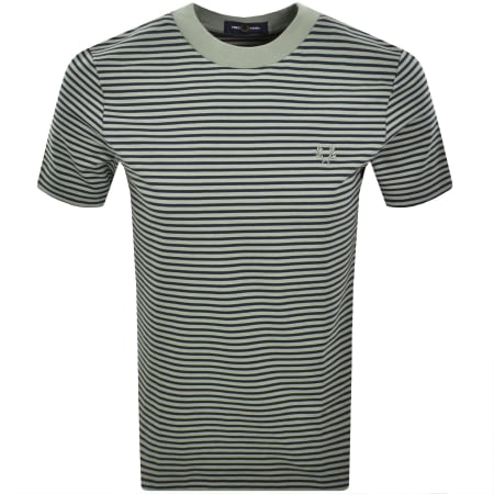 Product Image for Fred Perry Fine Stripe T Shirt Green