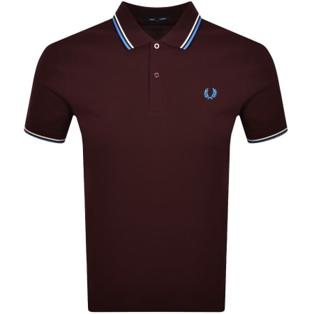 Product Image for Fred Perry Twin Tipped Polo T Shirt Burgundy