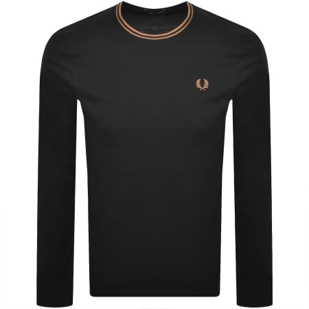 Product Image for Fred Perry Twin Tipped Long Sleeved T Shirt Black