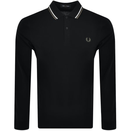 Product Image for Fred Perry Long Sleeved Polo T Shirt Black