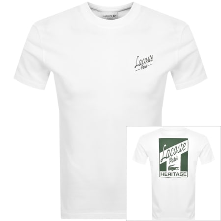 Product Image for Lacoste Paris Back Print T Shirt White