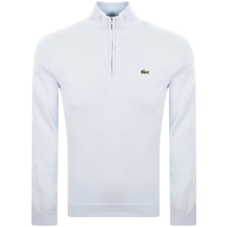 Product Image for Lacoste Half Zip Logo Knit Jumper Blue